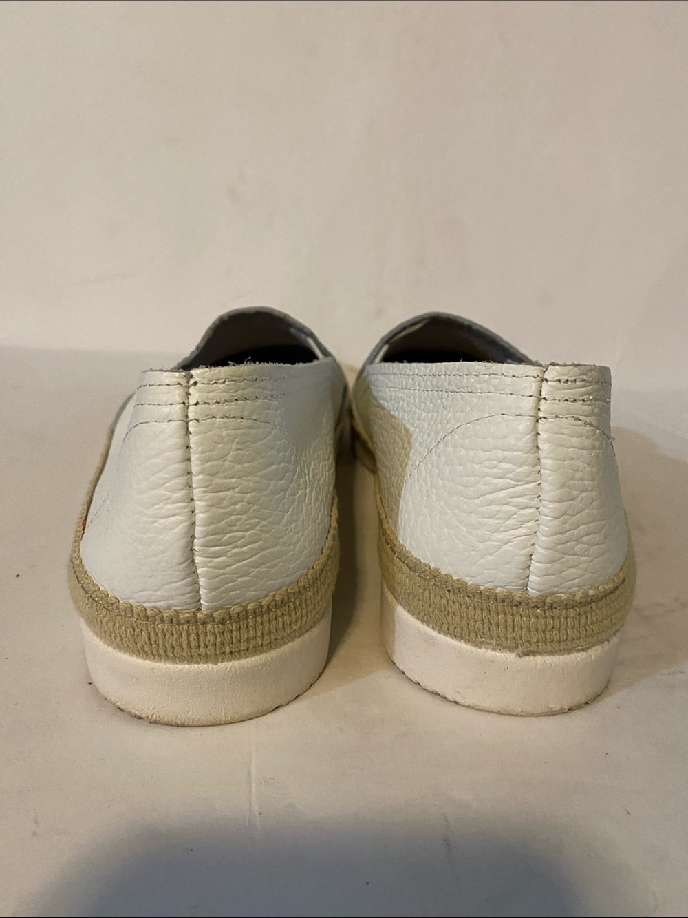 Verbenas White Leather Nuria Slip-on Espadrilles - Picture 5 of 8